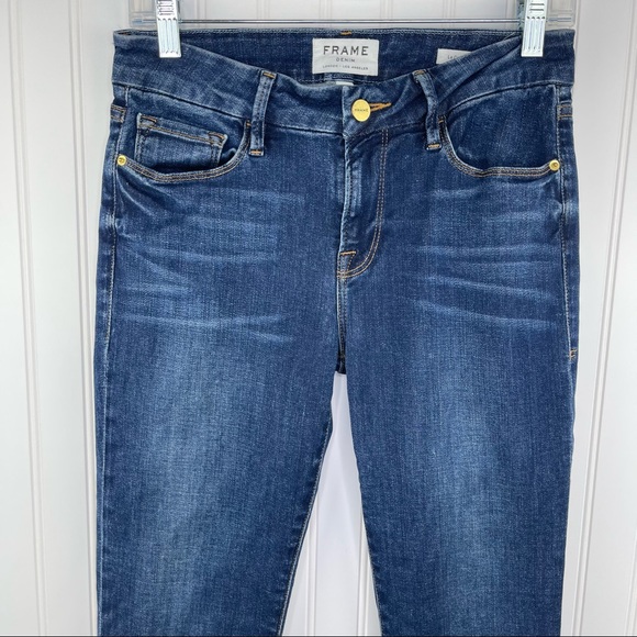 Frame Le Crop Mini Boot Released Hem Jeans Atlas Wash Size 26 Style: LCMBWRH179 - Picture 5 of 14